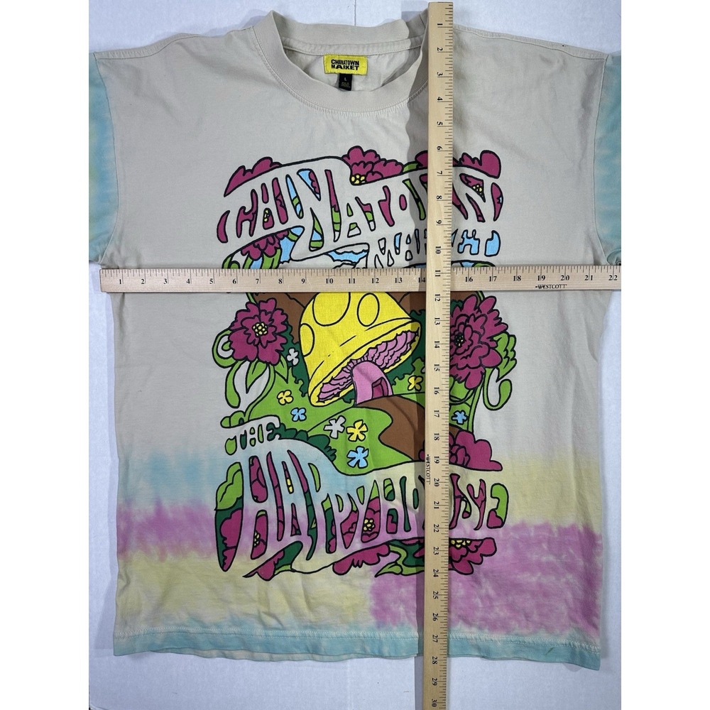 Chinatown Market The Happy Place Graphic Tie-Dye T-Shirt Size L - Picture 3 of 3